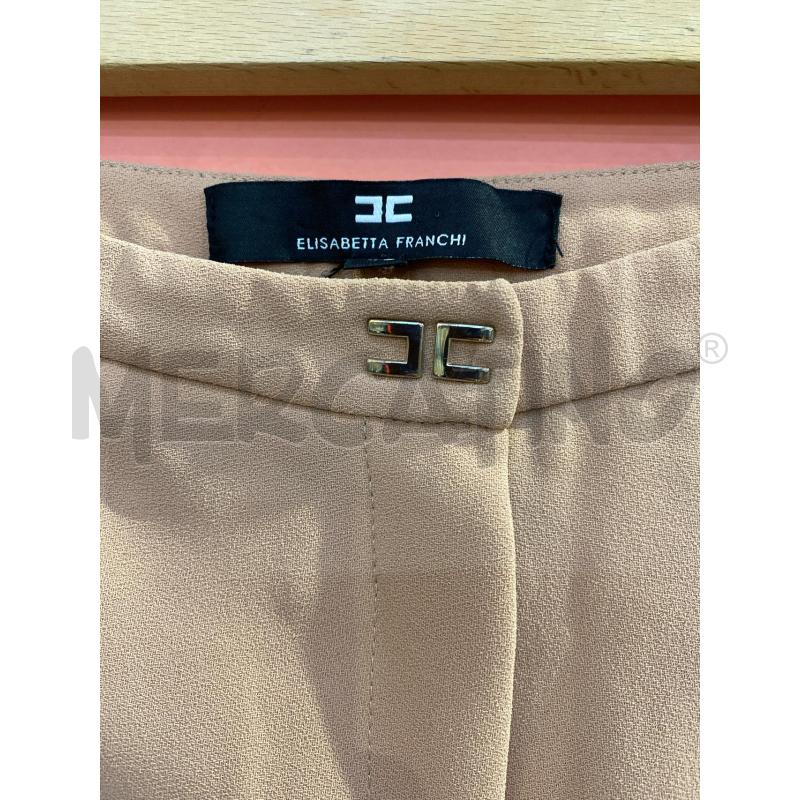 PANTALONE DONNA ELISABETTA FRANCHI BIEGE FIBBIA LOGO | Mercatino dell'Usato Pomezia 2