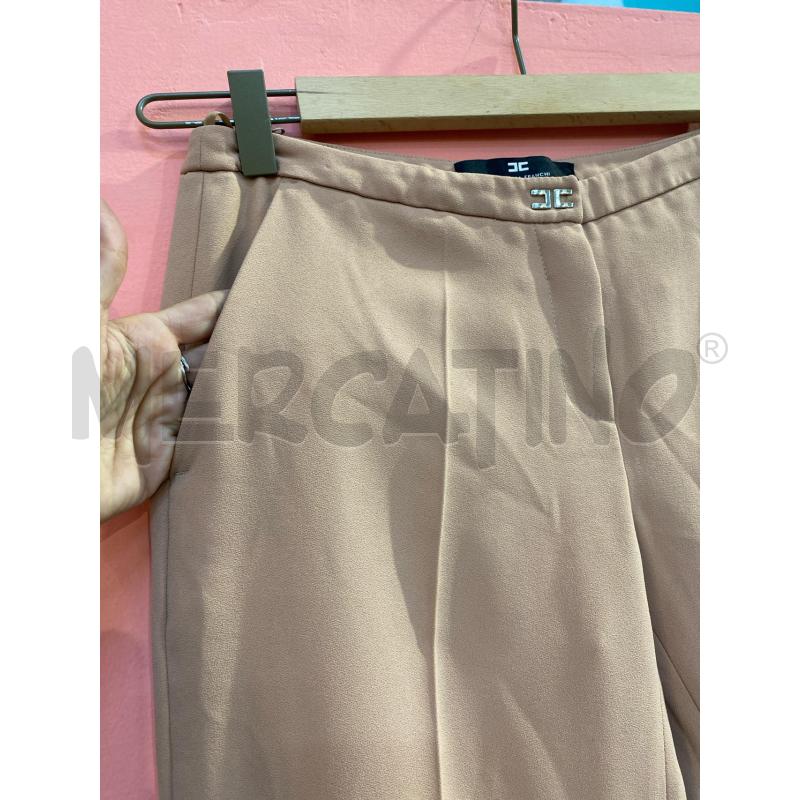 PANTALONE DONNA ELISABETTA FRANCHI BIEGE FIBBIA LOGO | Mercatino dell'Usato Pomezia 4