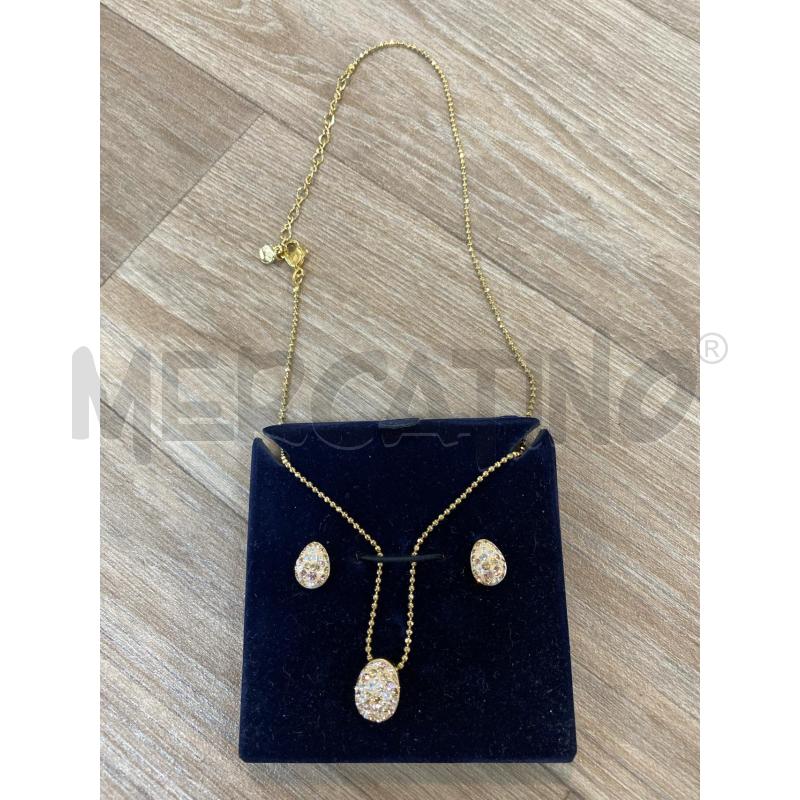 PARURE COLLANA +ORECCHINI GOCCE DORARA SWAROVSKI | Mercatino dell'Usato Pomezia 4