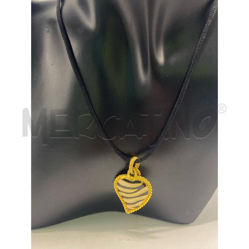 PARURE JUST CAVALLI DORATO CUORI ZEBRATI COLLANA + BRACCIALE | Mercatino dell'Usato Pomezia 2