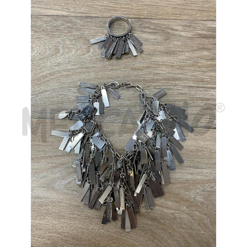 PARURE SWATCH BRACCIALE + ANELLO ACCIAIO SCRITTE INCISIONE | Mercatino dell'Usato Pomezia 1