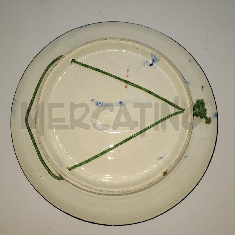 PIATTO DECORATIVO CERAM SPAGNOLA BIANCO BLU | Mercatino dell'Usato Pomezia 3
