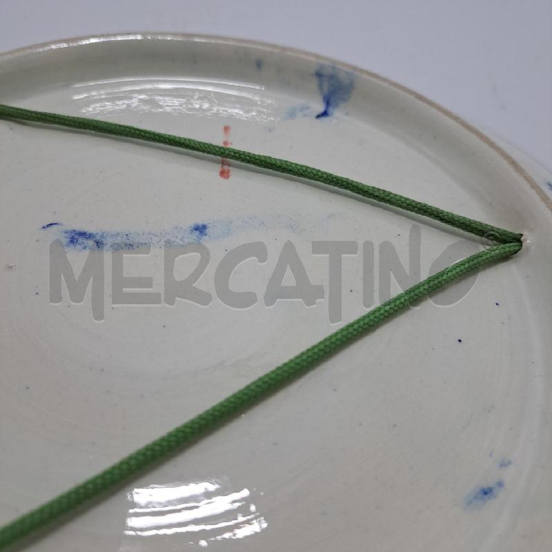 PIATTO DECORATIVO CERAM SPAGNOLA BIANCO BLU | Mercatino dell'Usato Pomezia 4
