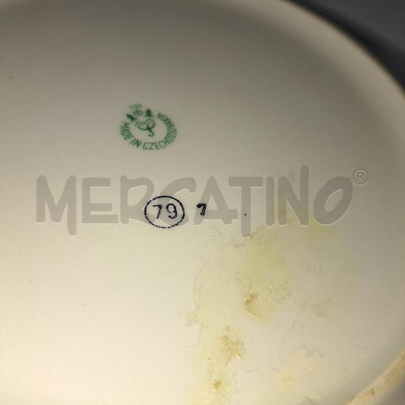 PIATTO POCELLANA CECOSLOVACCHIA B/FIORI GOLD | Mercatino dell'Usato Pomezia 4