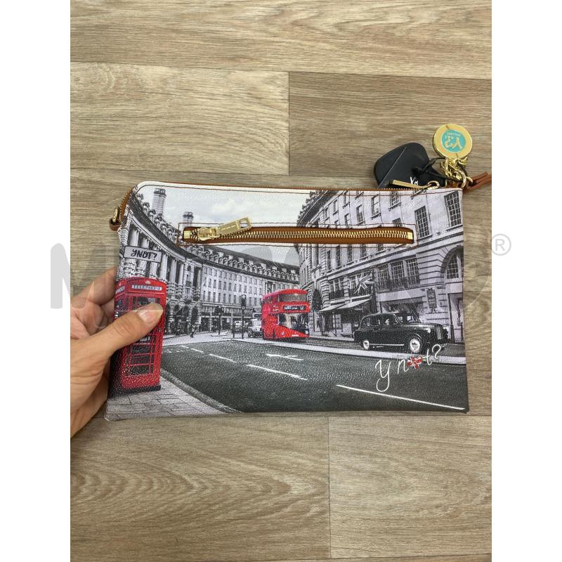 POCHETTE Y NOT? LONDRA BIANCO/NERO LACCETTO MARRONE | Mercatino dell'Usato Pomezia 3
