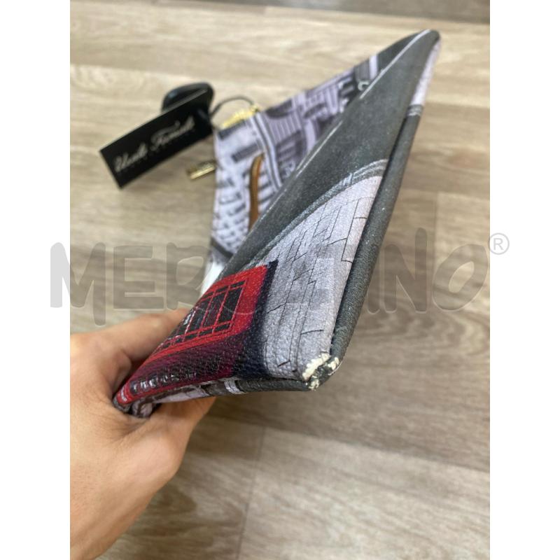 POCHETTE Y NOT? LONDRA BIANCO/NERO LACCETTO MARRONE | Mercatino dell'Usato Pomezia 5