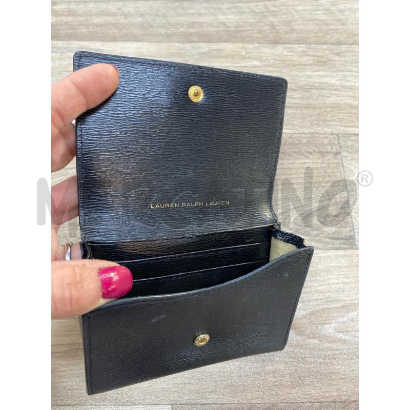 PORTA FOGLIO/PORTA CARTE  RALPH LAUREN PELLE NERO | Mercatino dell'Usato Pomezia 3