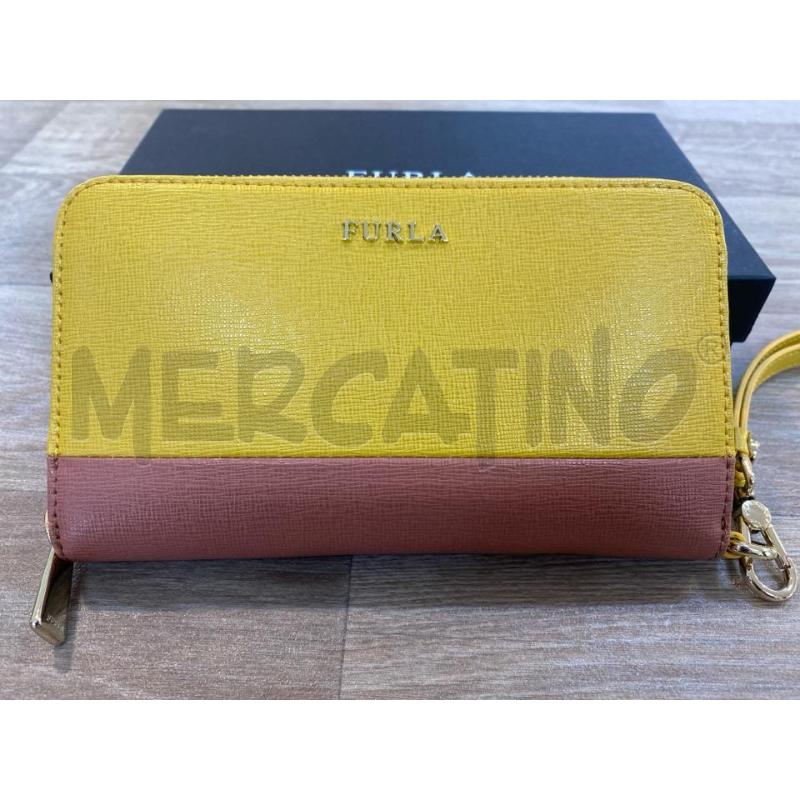 PORTA FOGLIO FURLA BICOLORE GIALLO BEIGE | Mercatino dell'Usato Pomezia 2