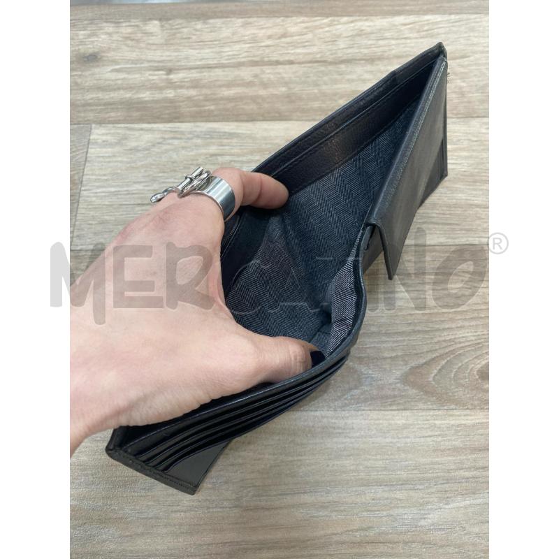 PORTA FOGLIO PIQUADRO NERO  PARTE IN AZZURRO SIMBOLO ACCAIO  | Mercatino dell'Usato Pomezia 3