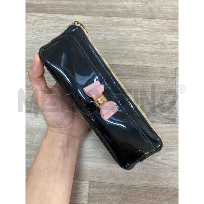 PORTA TRUCCHI TED BAKER NERO FIOCCHETTO ROSA  | Mercatino dell'Usato Pomezia 1