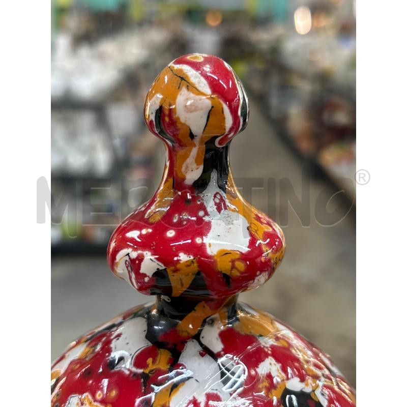 POTICHE VASO CERAM POLICROMO VNTG TONI ROSSO | Mercatino dell'Usato Pomezia 3