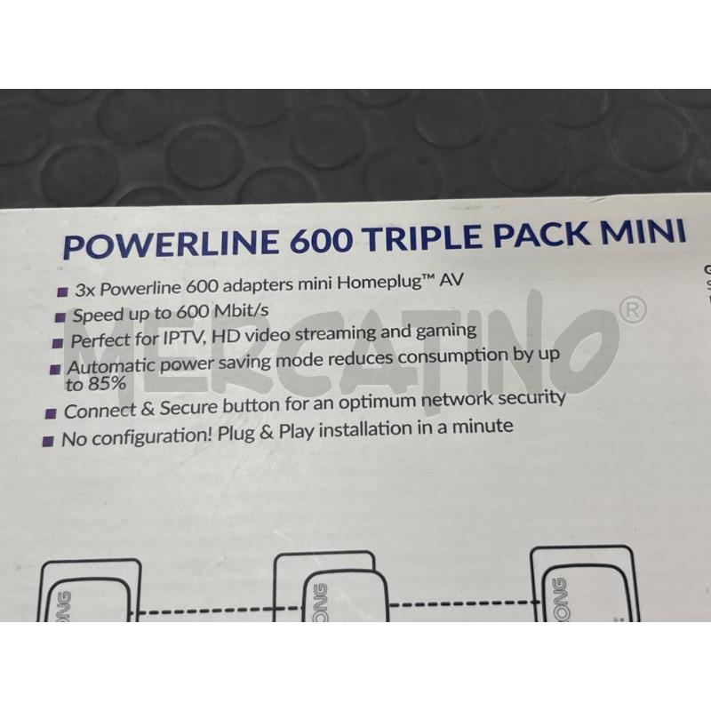 POWERLINE STRONG 600 MBIT/S TRIPLE PACK MINI | Mercatino dell'Usato Pomezia 3