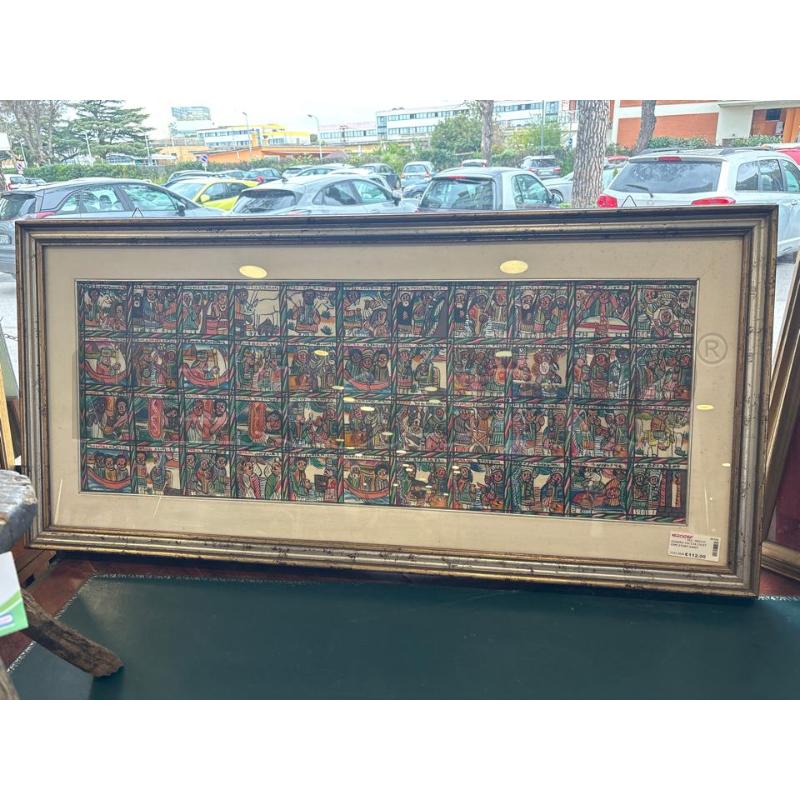 QUADRO 120 X 58 CM ETIOPE STORY PAINTING | Mercatino dell'Usato Pomezia 1