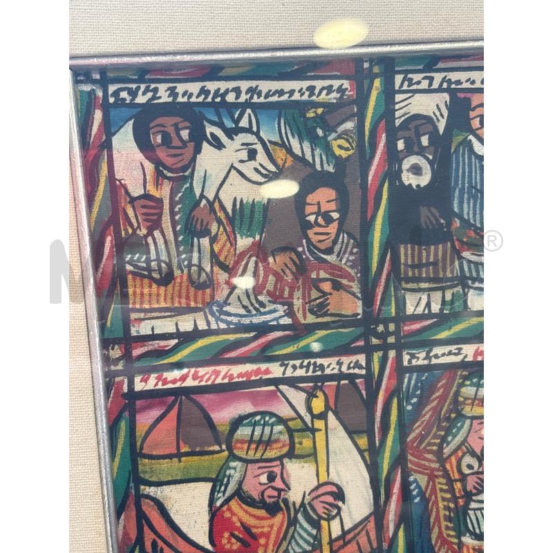 QUADRO 120 X 58 CM ETIOPE STORY PAINTING | Mercatino dell'Usato Pomezia 2