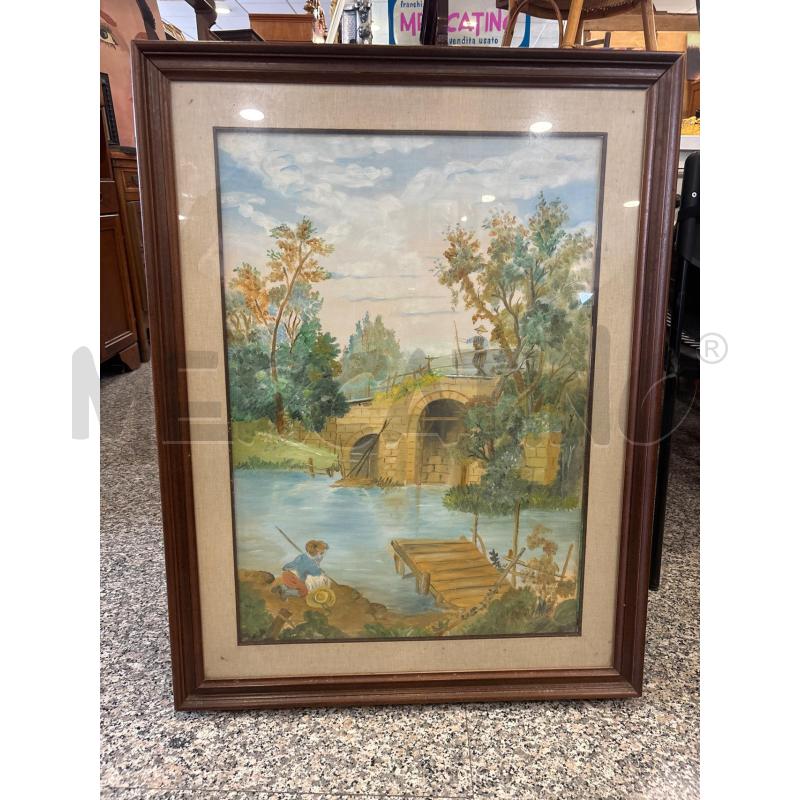 QUADRO 68 X 88 PAESAGGIO LACUSTRE | Mercatino dell'Usato Pomezia 1