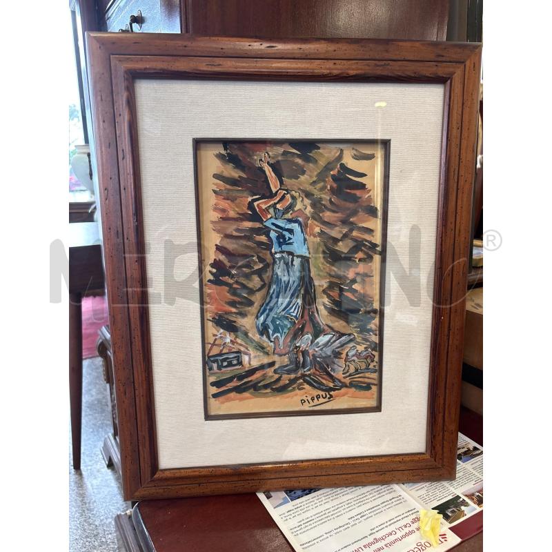 QUADRO ACQUARELLO PIPPUS | Mercatino dell'Usato Pomezia 1
