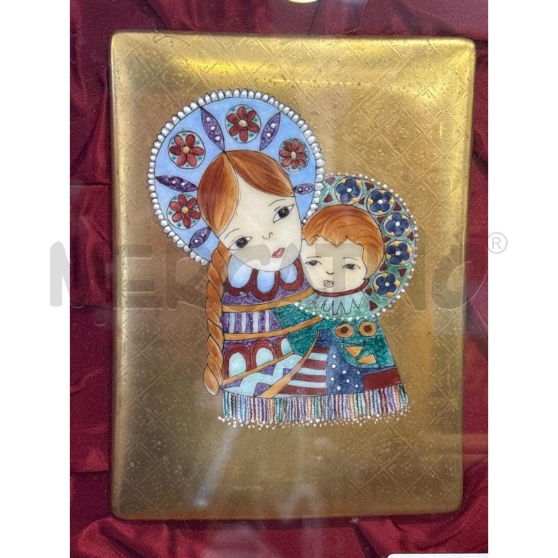 QUADRO C/DORATA MAIOLICA DIPINTA | Mercatino dell'Usato Pomezia 2