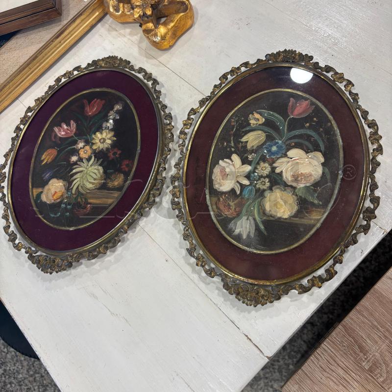 QUADRO COPPIA CORNICE OTTONE | Mercatino dell'Usato Pomezia 1