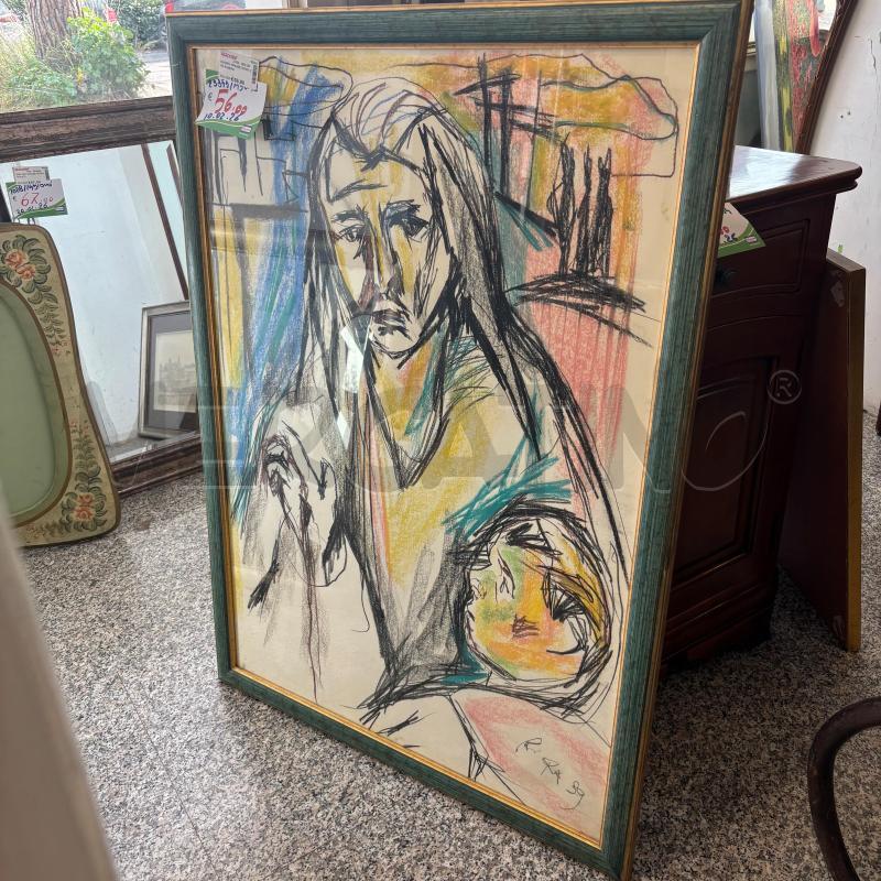 QUADRO GRANDE DONNA CON BAMBINO | Mercatino dell'Usato Pomezia 1