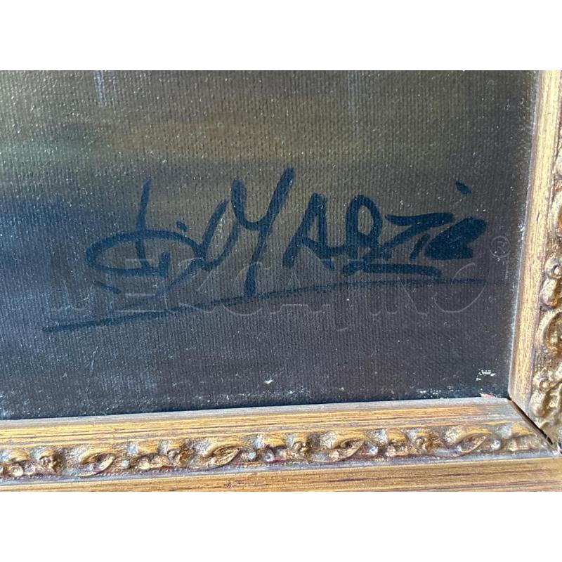 QUADRO GRANDE OLIO FIGURE CORNICE ORO | Mercatino dell'Usato Pomezia 4