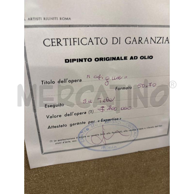 QUADRO GRANDE OLIO FIGURE CORNICE ORO | Mercatino dell'Usato Pomezia 5