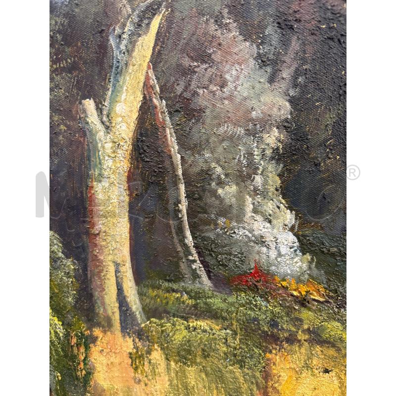 QUADRO GRANDE PAESAGGIO FIUME CORNICE LEGNO | Mercatino dell'Usato Pomezia 4