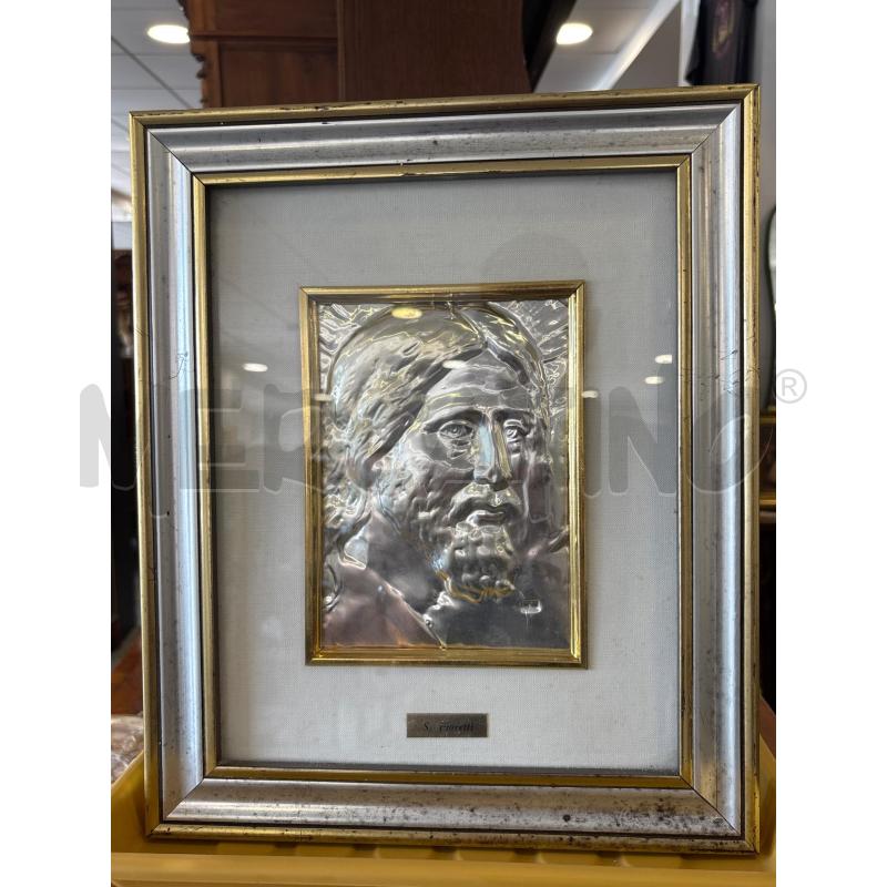 QUADRO LAMINA VOLTO CRISTO RILIEVO | Mercatino dell'Usato Pomezia 1