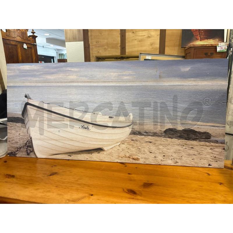 QUADRO LEGNO BARCA LINDA | Mercatino dell'Usato Pomezia 1