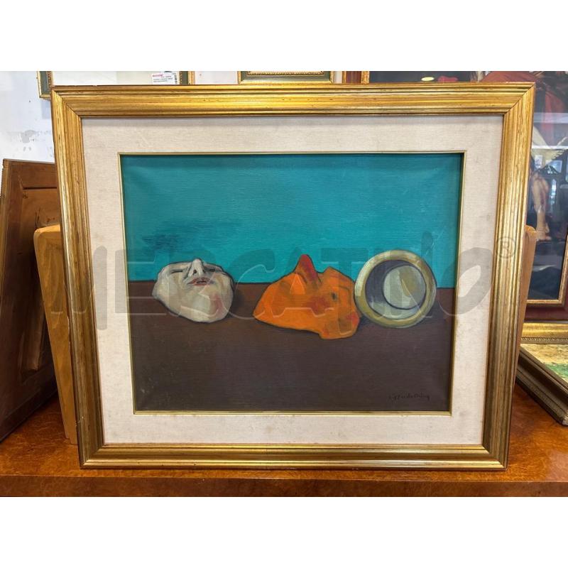 QUADRO MASCHERE OLIVA | Mercatino dell'Usato Pomezia 1