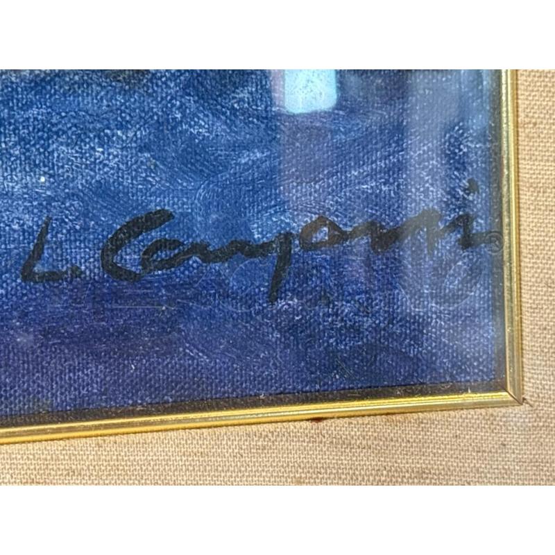QUADRO OLIO SU TELA BARCHE IN PORTO | Mercatino dell'Usato Pomezia 2