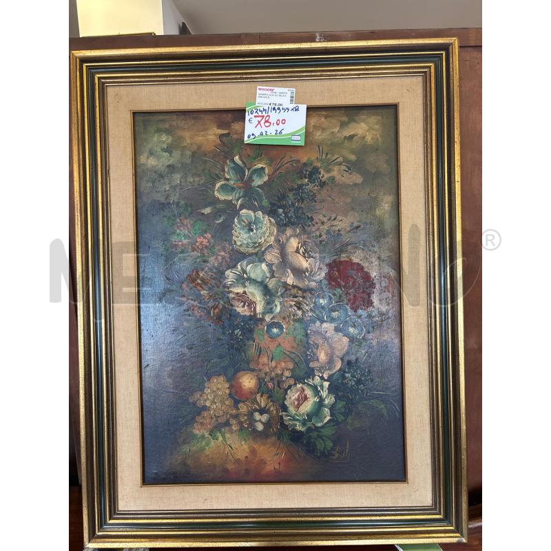 QUADRO OLIO SU TELA FIORI MISTI | Mercatino dell'Usato Pomezia 1