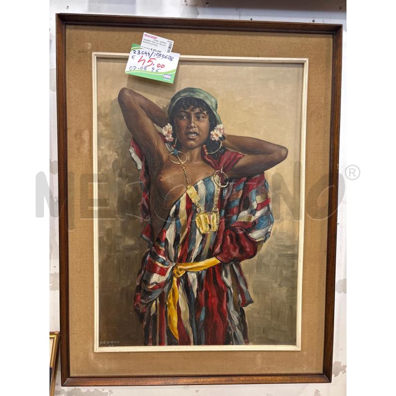QUADRO OLIO SU TELA RAGAZZA GITANA | Mercatino dell'Usato Pomezia 1