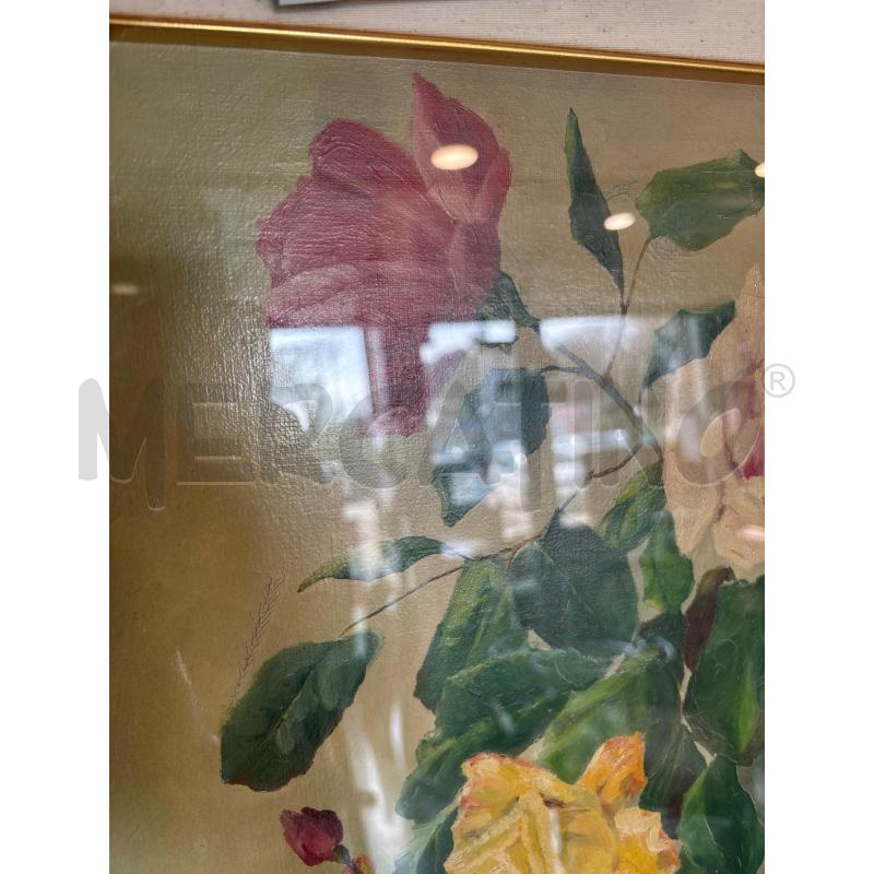 QUADRO OLIO SU TELA ROSE  | Mercatino dell'Usato Pomezia 3