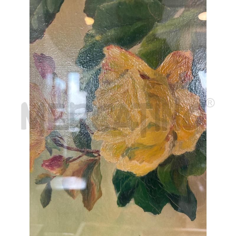 QUADRO OLIO SU TELA ROSE  | Mercatino dell'Usato Pomezia 4