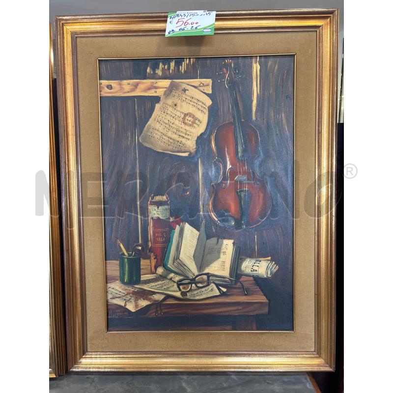 QUADRO OLIO SU TELA TEMA MUSICA | Mercatino dell'Usato Pomezia 1
