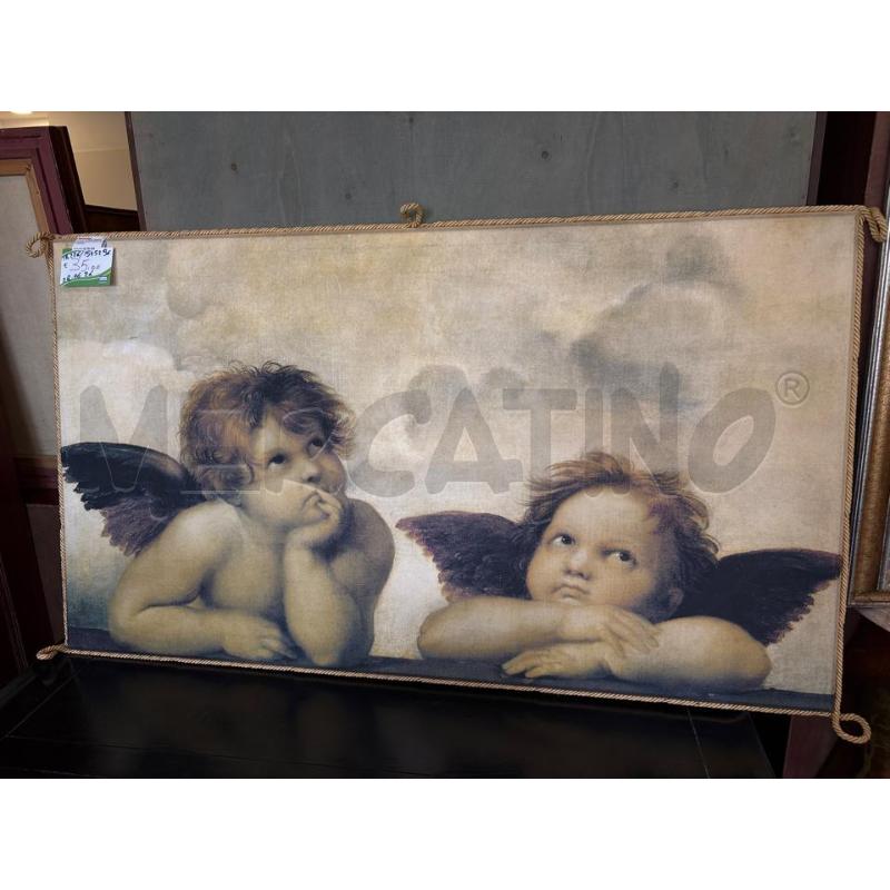 QUADRO TELA STAMPA CON ANGIOLI | Mercatino dell'Usato Pomezia 1