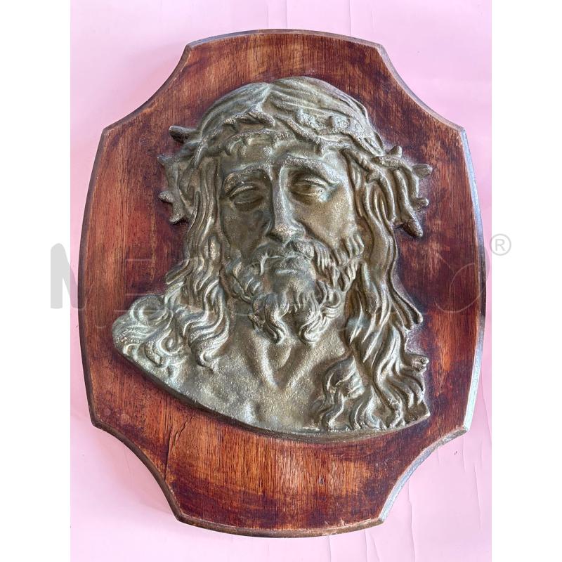 QUADRO VECCHIO CRISTO IN METALLO | Mercatino dell'Usato Pomezia 1