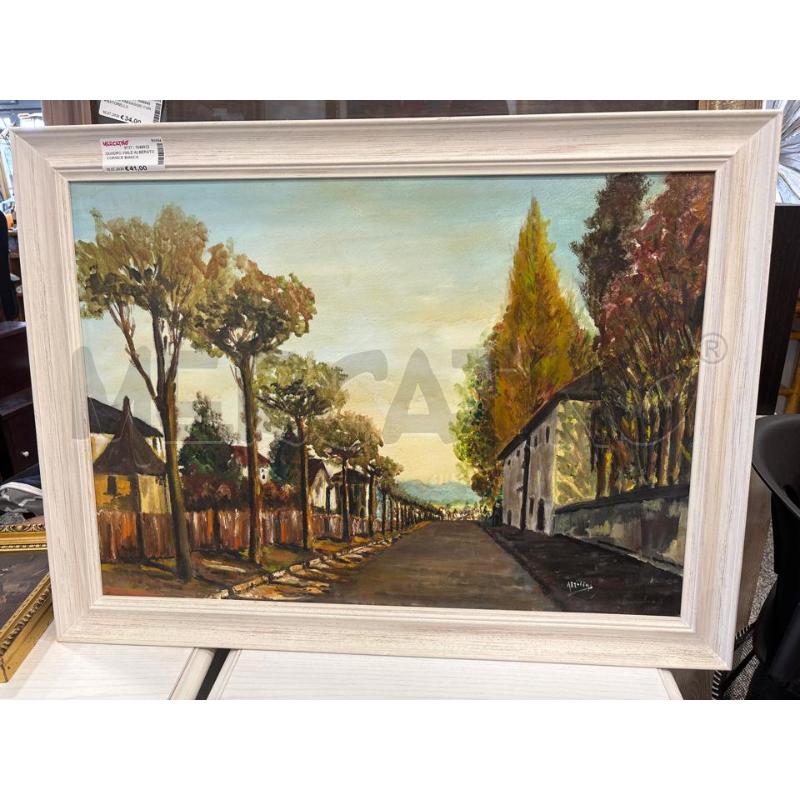 QUADRO VIALE ALBERATO CORNICE BIANCA | Mercatino dell'Usato Pomezia 1