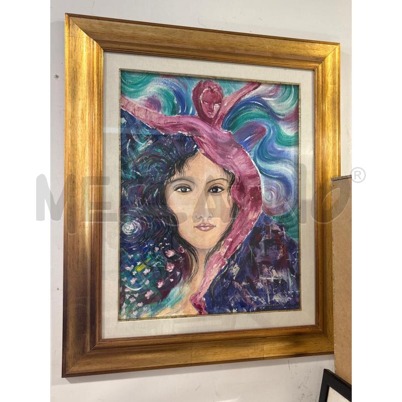 QUADRO VOLTO DONNA E DONNA ASTRATTA LINDEI PONTICELLO 93  | Mercatino dell'Usato Pomezia 1