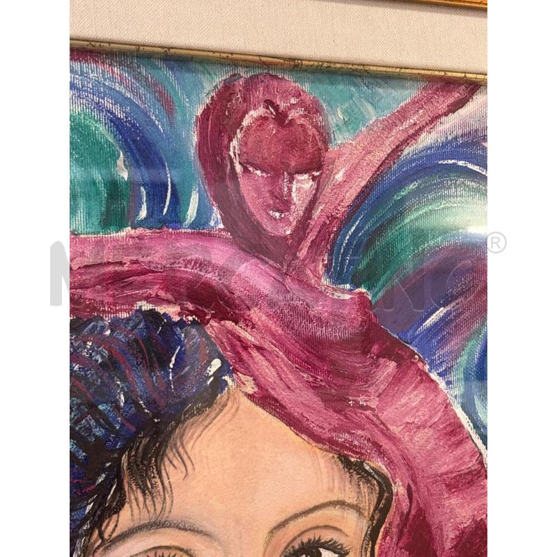 QUADRO VOLTO DONNA E DONNA ASTRATTA LINDEI PONTICELLO 93  | Mercatino dell'Usato Pomezia 3