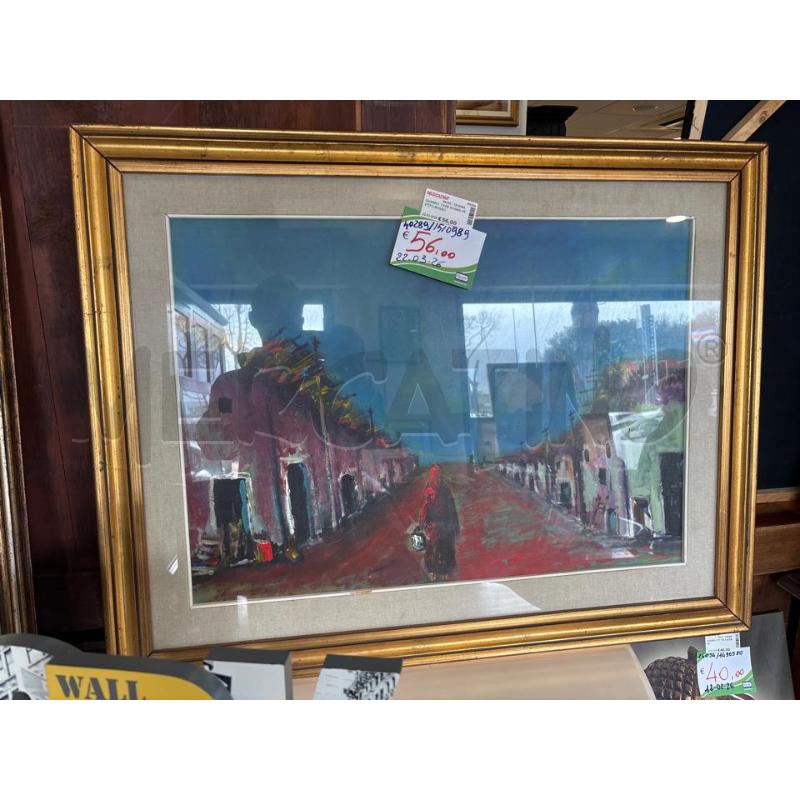 QUADRO  CASE DONNA VESTITO ROSSO | Mercatino dell'Usato Pomezia 1