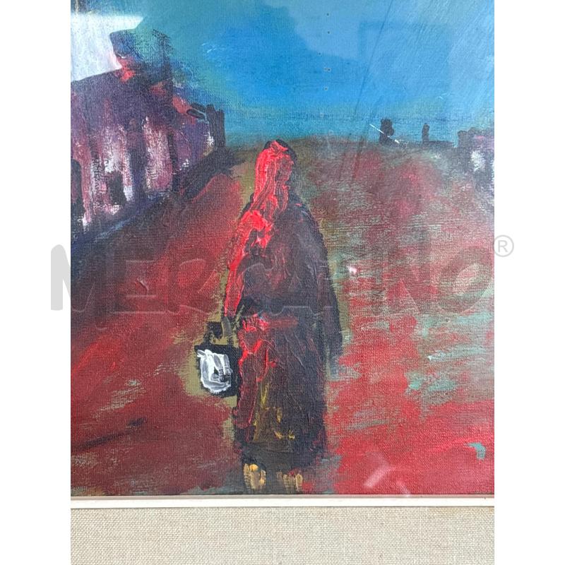 QUADRO  CASE DONNA VESTITO ROSSO | Mercatino dell'Usato Pomezia 2