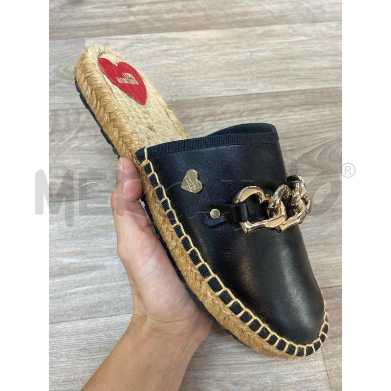 SABOT NERO MOSCHINO PAGLIA CATENA | Mercatino dell'Usato Pomezia 3
