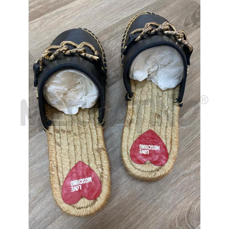 SABOT NERO MOSCHINO PAGLIA CATENA | Mercatino dell'Usato Pomezia 4
