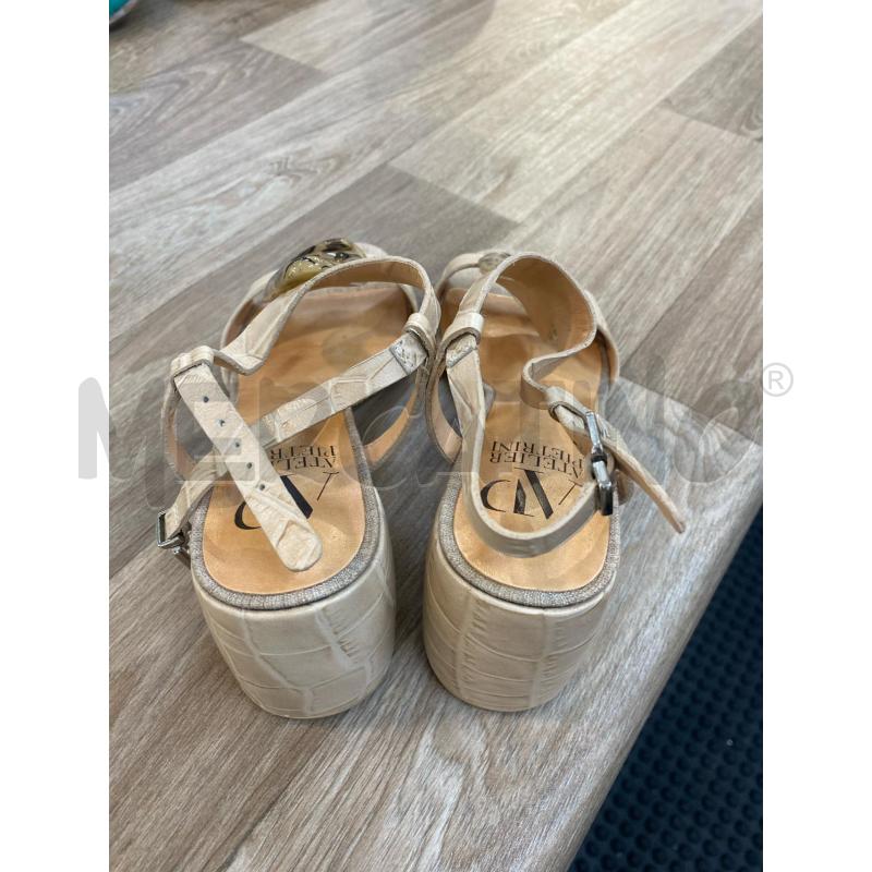 SANDALI DONNA ATELIER PIETRINI PELLE BEIGE LEOPARDATI  | Mercatino dell'Usato Pomezia 3