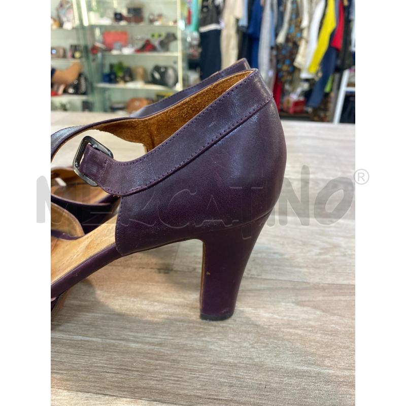 SANDALI DONNA CHIC MIHARA IN PELLE VIOLA | Mercatino dell'Usato Pomezia 2