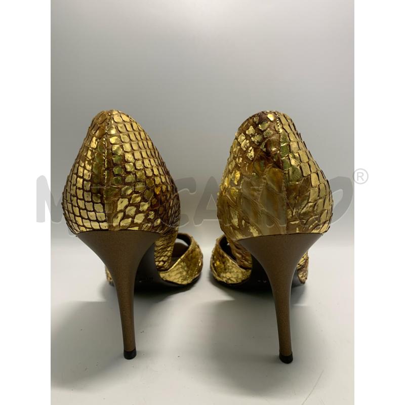 SANDALI DONNA ICONE IN PITONE ORO BEIGE  | Mercatino dell'Usato Pomezia 4