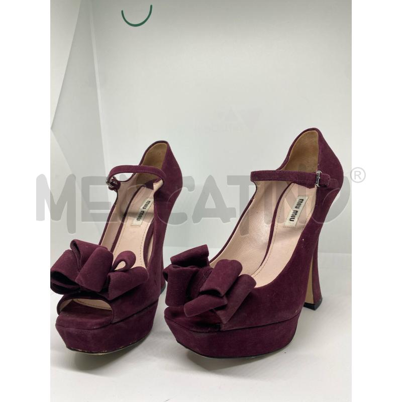 SANDALI DONNA MIUMIU BORDEAUX VELLUTO  | Mercatino dell'Usato Pomezia 1