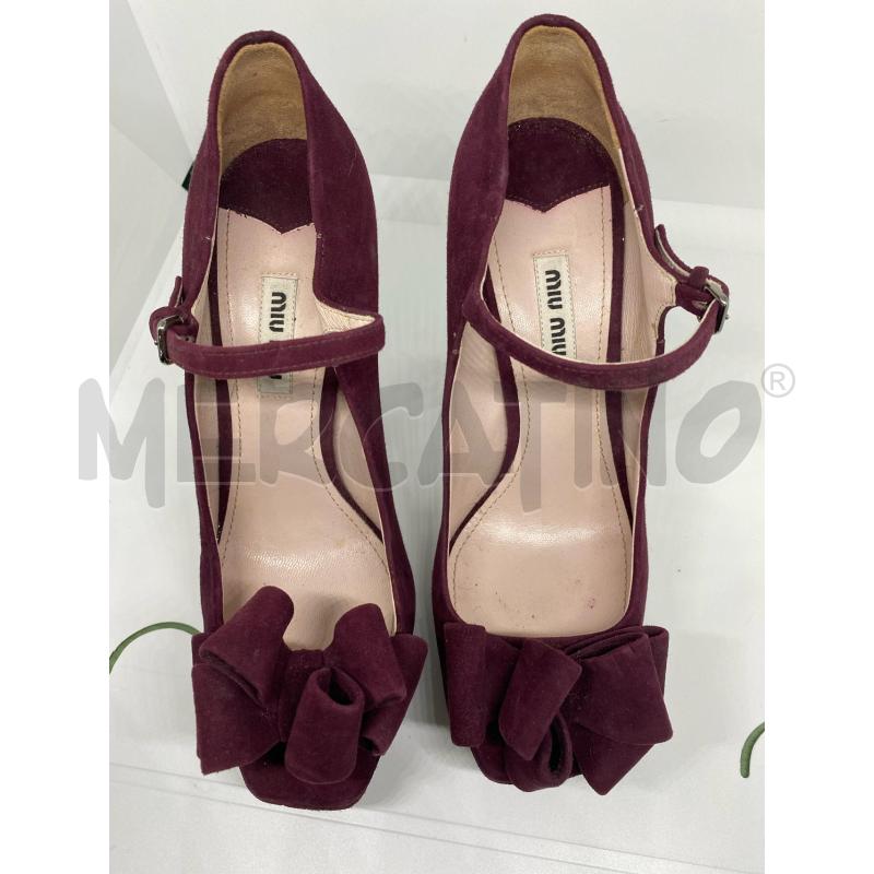 SANDALI DONNA MIUMIU BORDEAUX VELLUTO  | Mercatino dell'Usato Pomezia 5