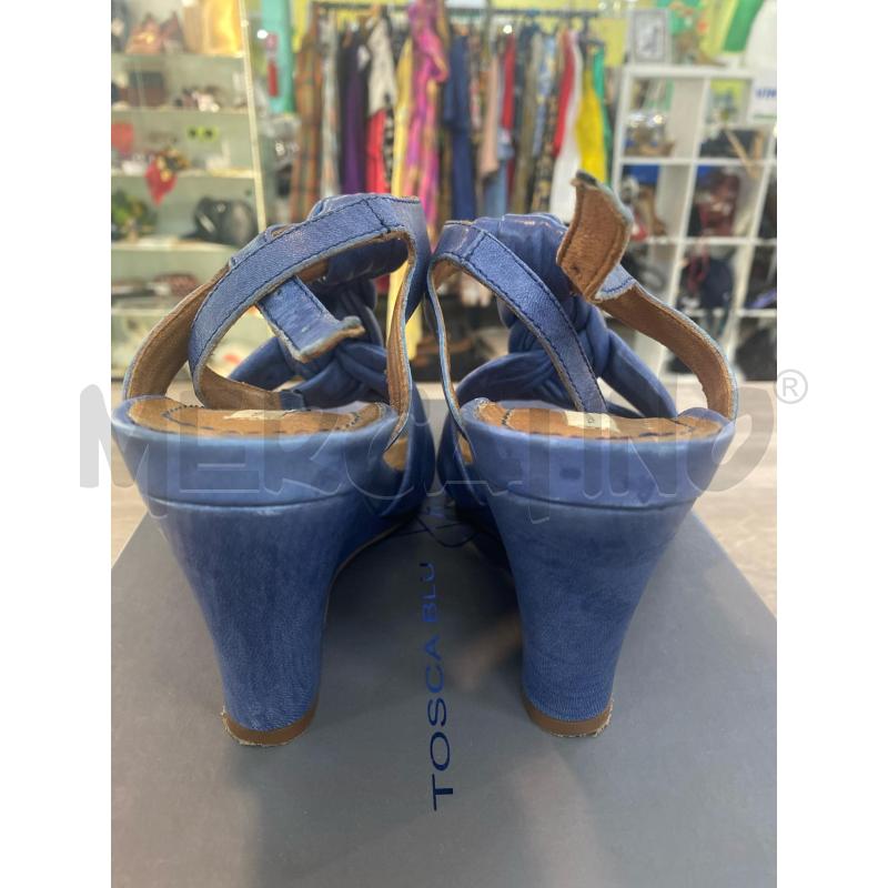 SANDALI DONNA PELLE BLU TOSCA BLU | Mercatino dell'Usato Pomezia 3